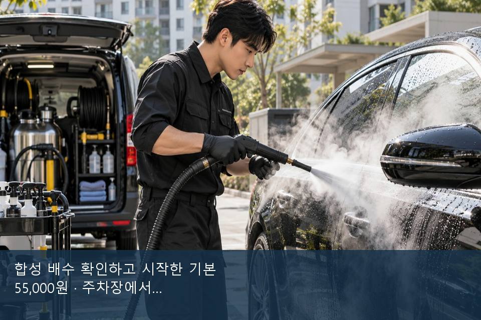 합성 배수 확인하고 시작한 기본 55,000원 · 주차장에서 부른 날