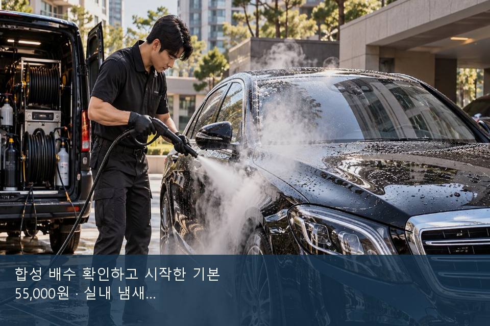 합성 배수 확인하고 시작한 기본 55,000원 · 실내 냄새를 연 기록